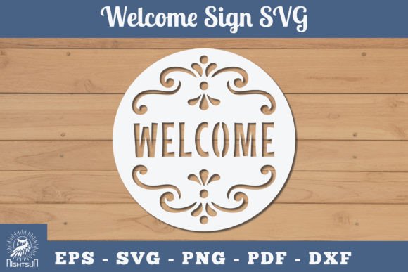Download Welcome Sign Papercut SVG 5 - Premium Resources