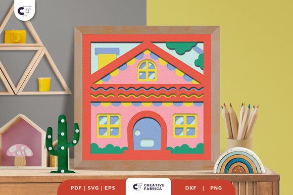 Download Cute Doll House 3D Layered Paper Cut SVG - Premium Resources