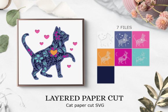 Download 3d Layered Paper Art Template Cat - 3d layered paper art Collection